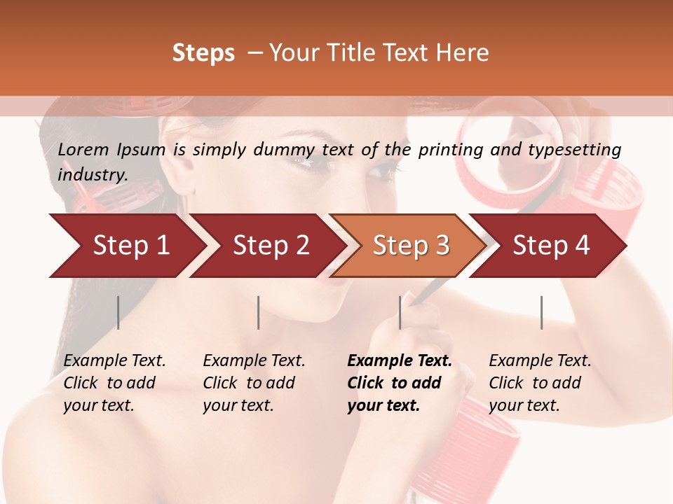 Blonde Makeup Curl PowerPoint Template