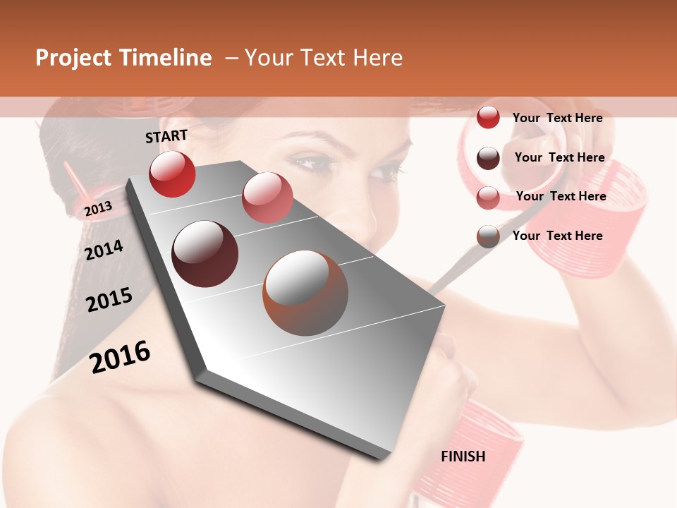 Blonde Makeup Curl PowerPoint Template