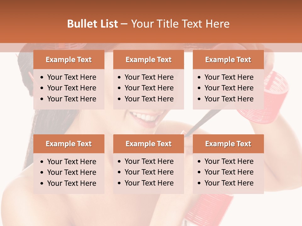 Blonde Makeup Curl PowerPoint Template