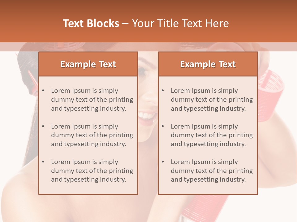 Blonde Makeup Curl PowerPoint Template