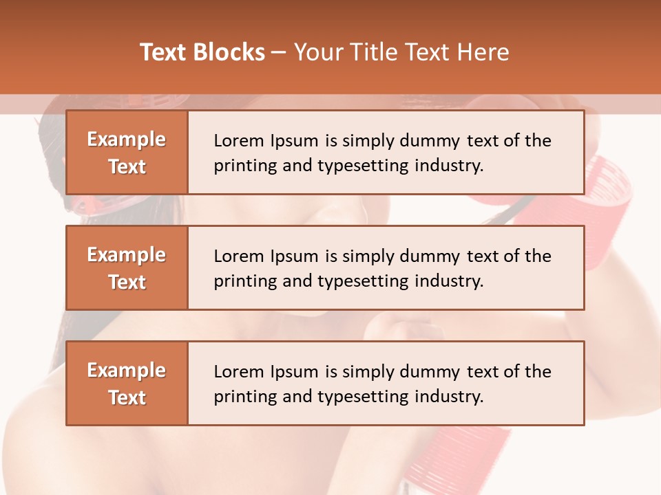 Blonde Makeup Curl PowerPoint Template