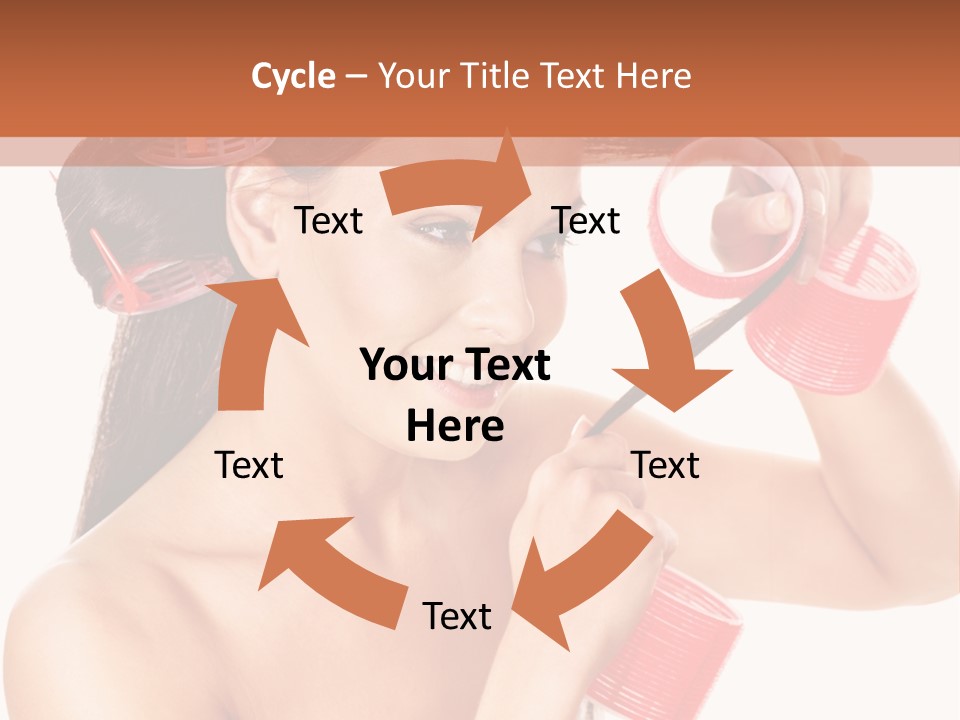 Blonde Makeup Curl PowerPoint Template