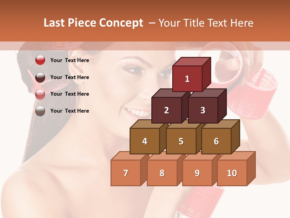 Blonde Makeup Curl PowerPoint Template