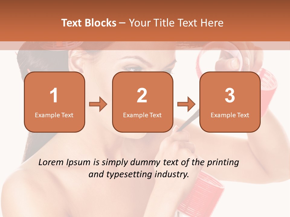 Blonde Makeup Curl PowerPoint Template