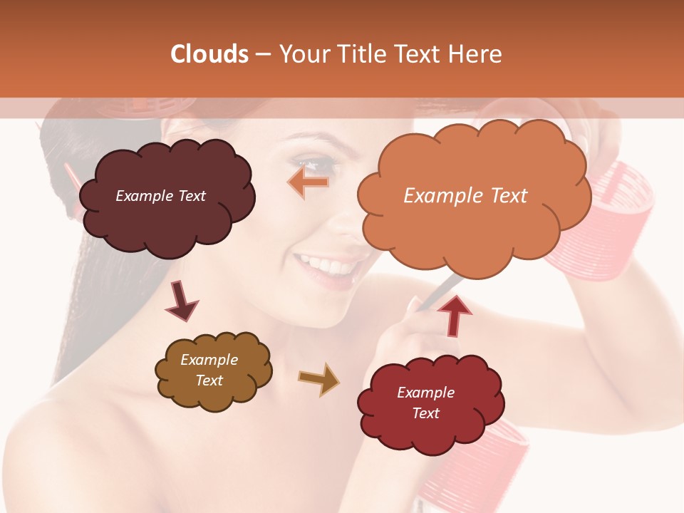 Blonde Makeup Curl PowerPoint Template