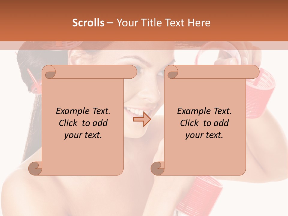 Blonde Makeup Curl PowerPoint Template