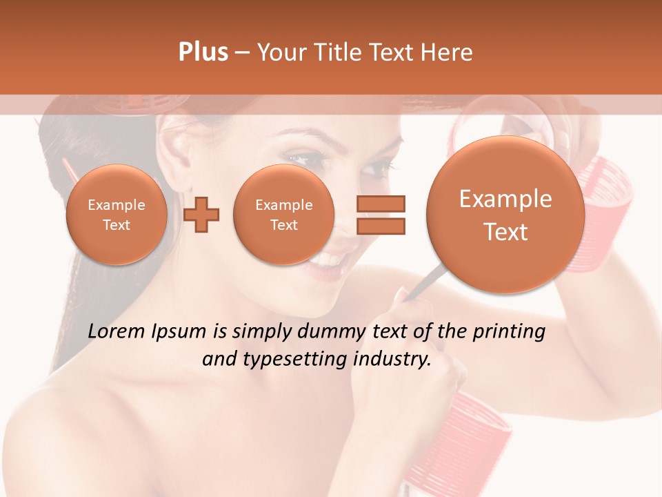 Blonde Makeup Curl PowerPoint Template