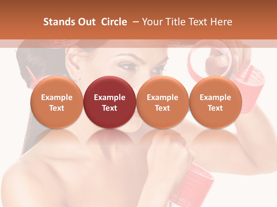 Blonde Makeup Curl PowerPoint Template