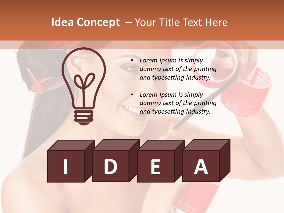 Blonde Makeup Curl PowerPoint Template