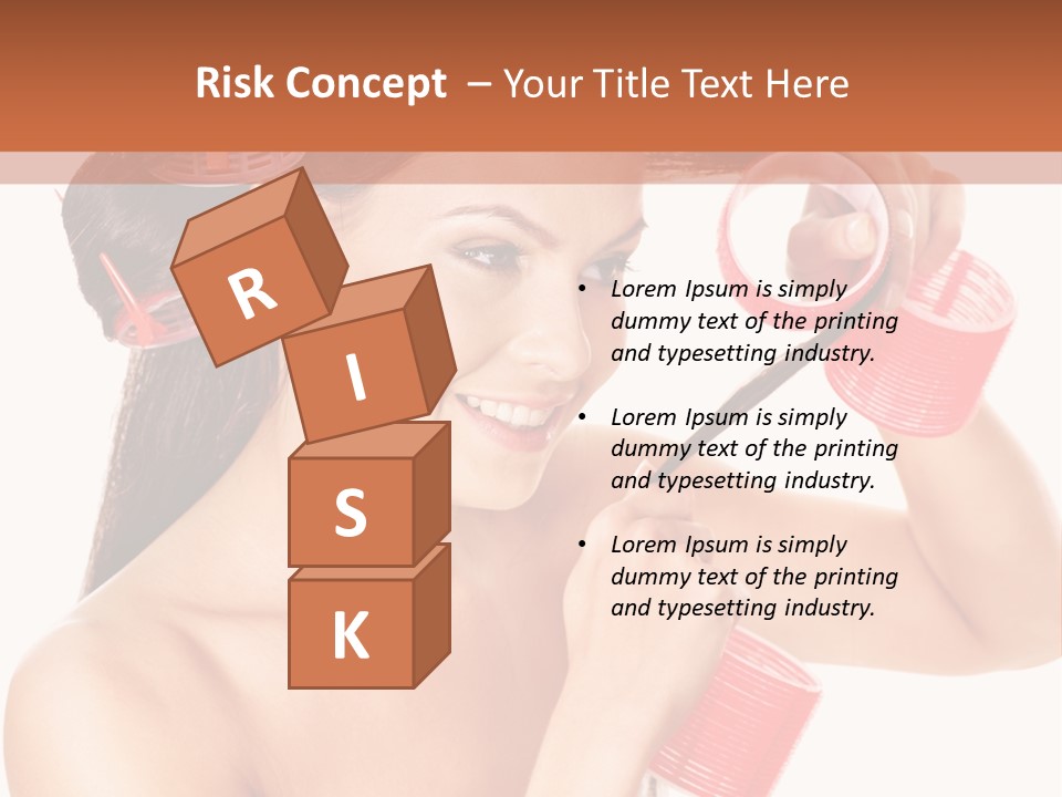 Blonde Makeup Curl PowerPoint Template