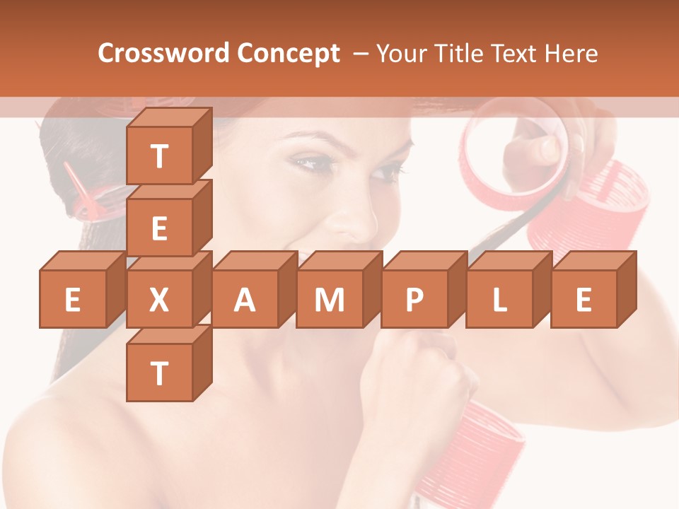 Blonde Makeup Curl PowerPoint Template