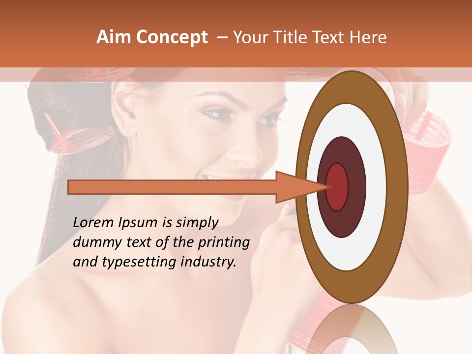 Blonde Makeup Curl PowerPoint Template