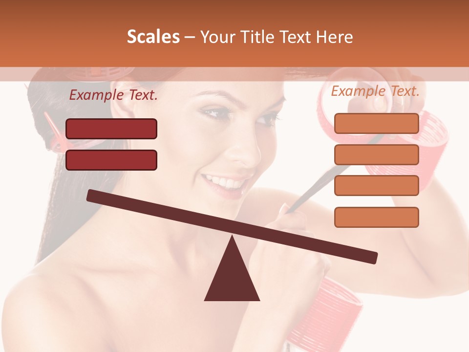 Blonde Makeup Curl PowerPoint Template