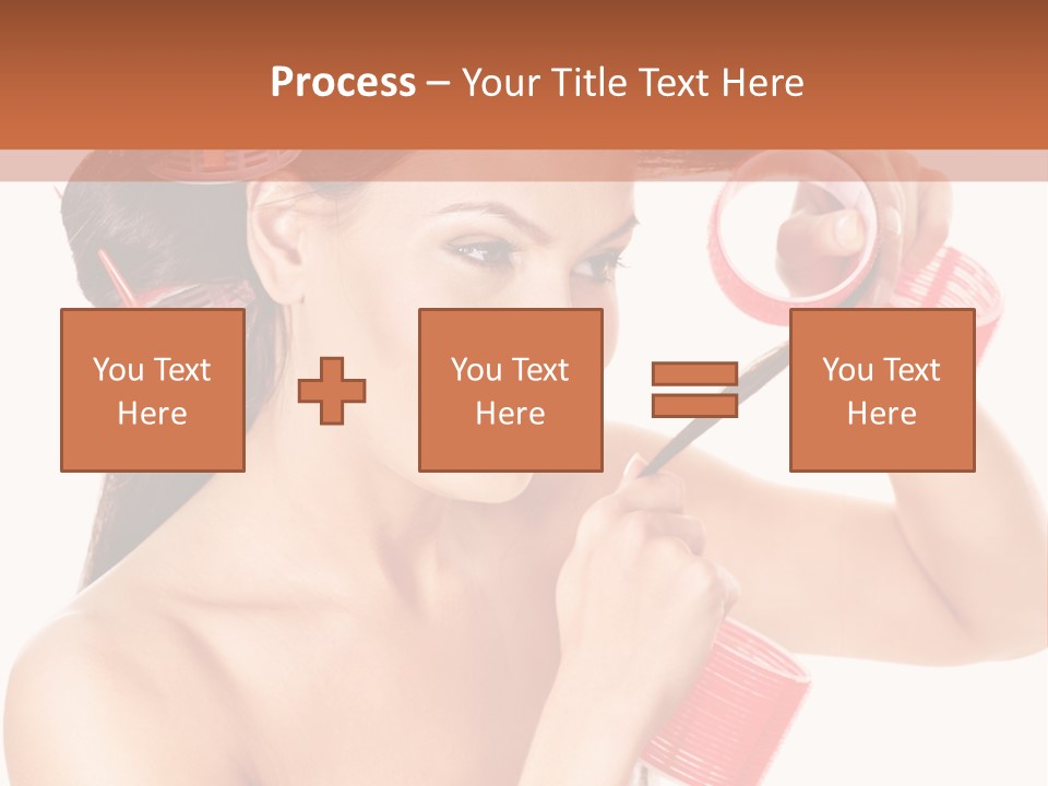 Blonde Makeup Curl PowerPoint Template