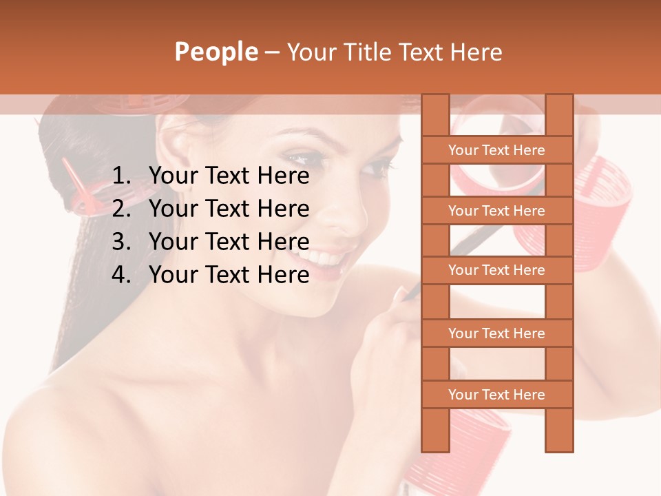 Blonde Makeup Curl PowerPoint Template