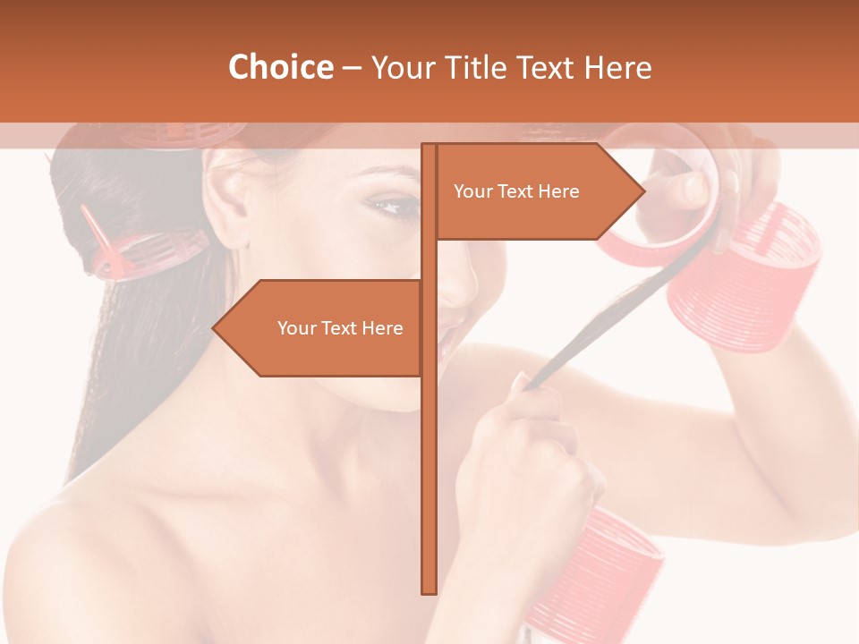 Blonde Makeup Curl PowerPoint Template