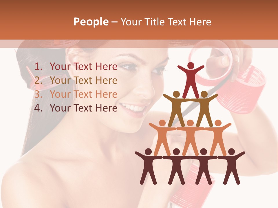 Blonde Makeup Curl PowerPoint Template