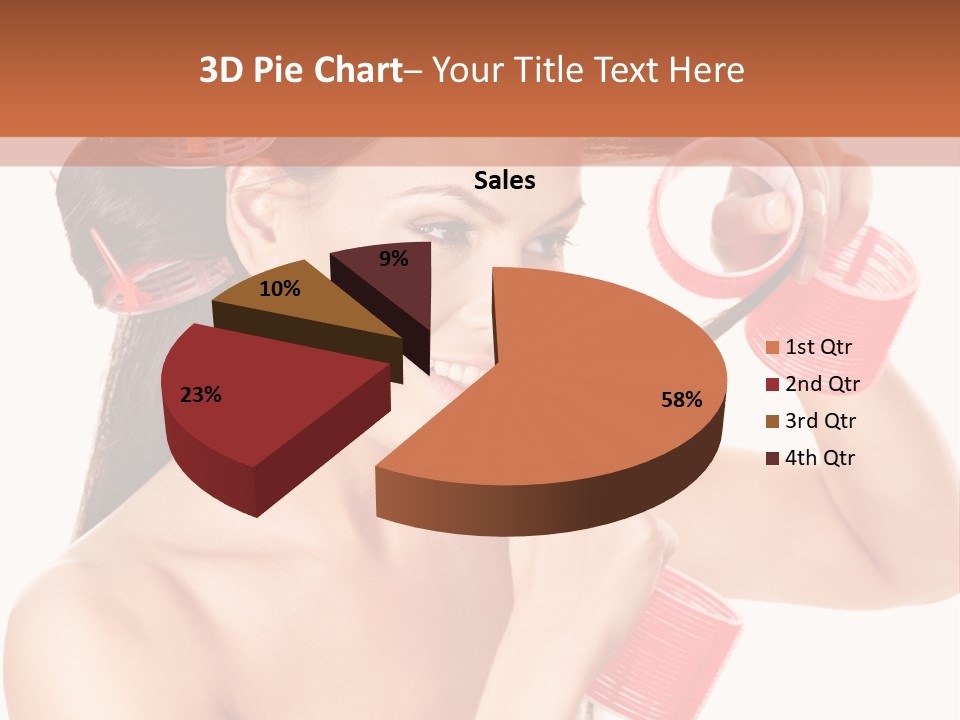 Blonde Makeup Curl PowerPoint Template