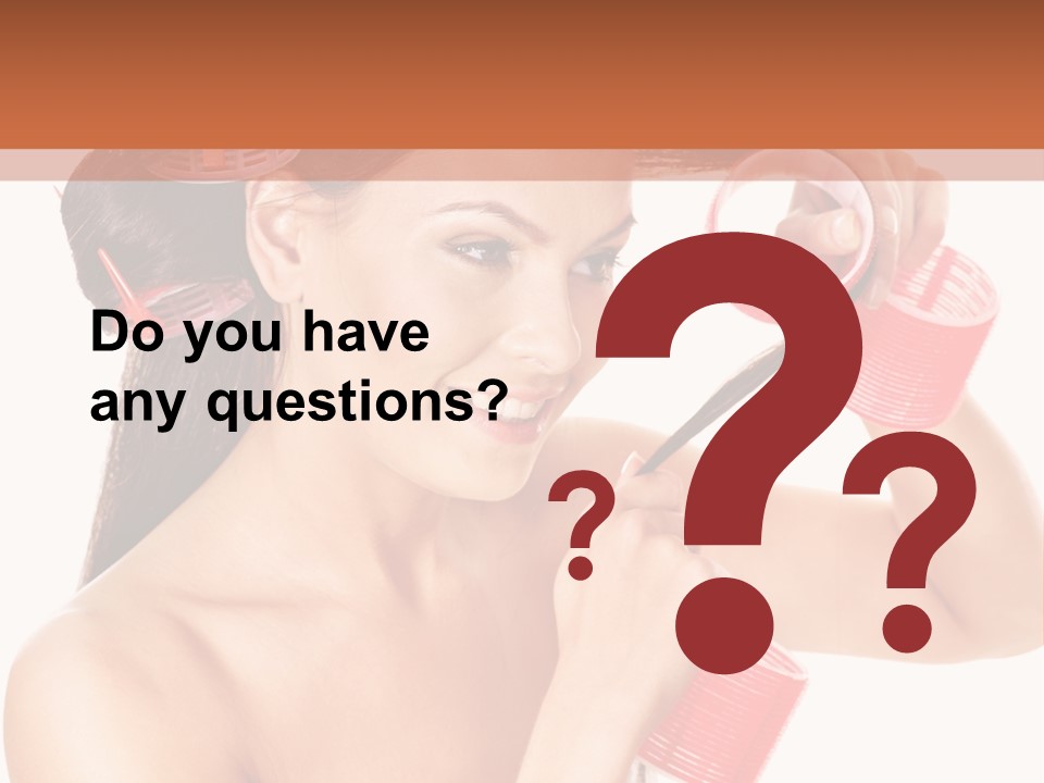 Blonde Makeup Curl PowerPoint Template