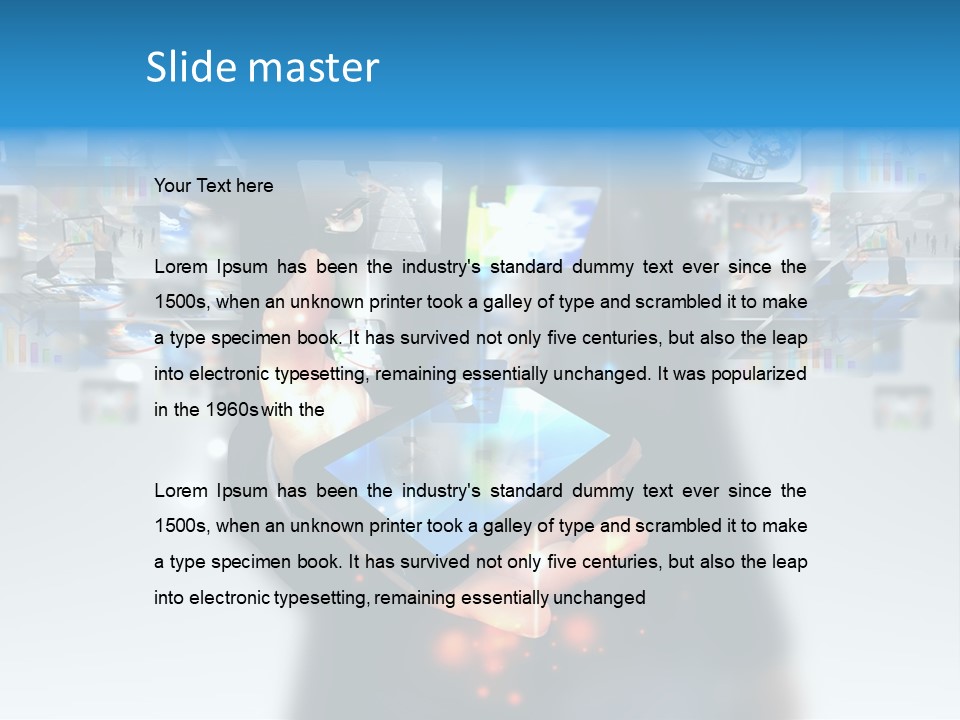 Internet Network Man PowerPoint Template