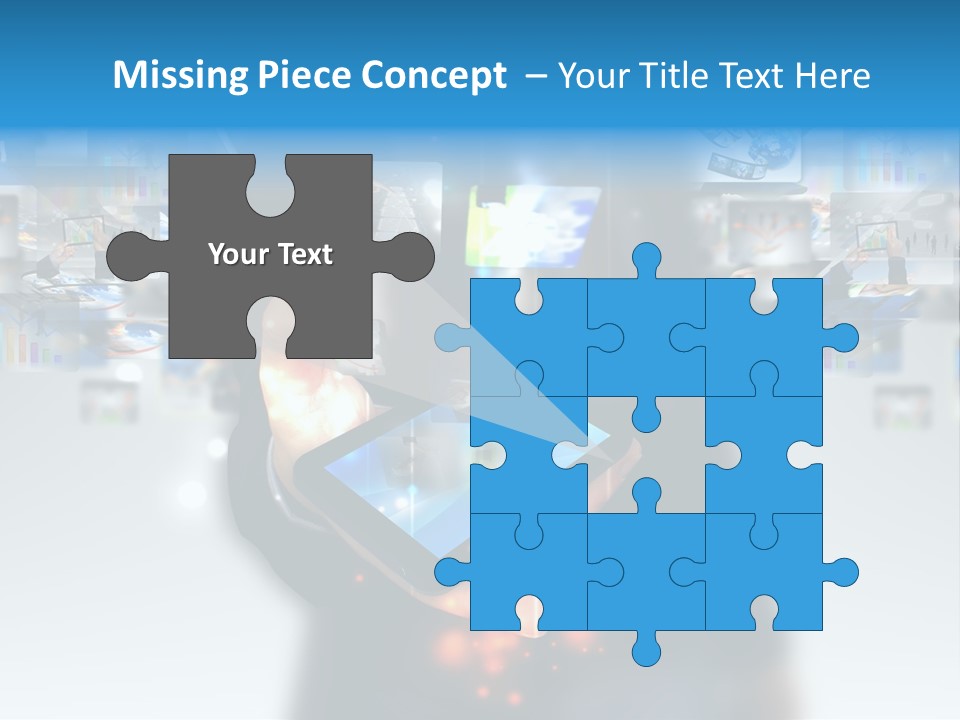 Internet Network Man PowerPoint Template