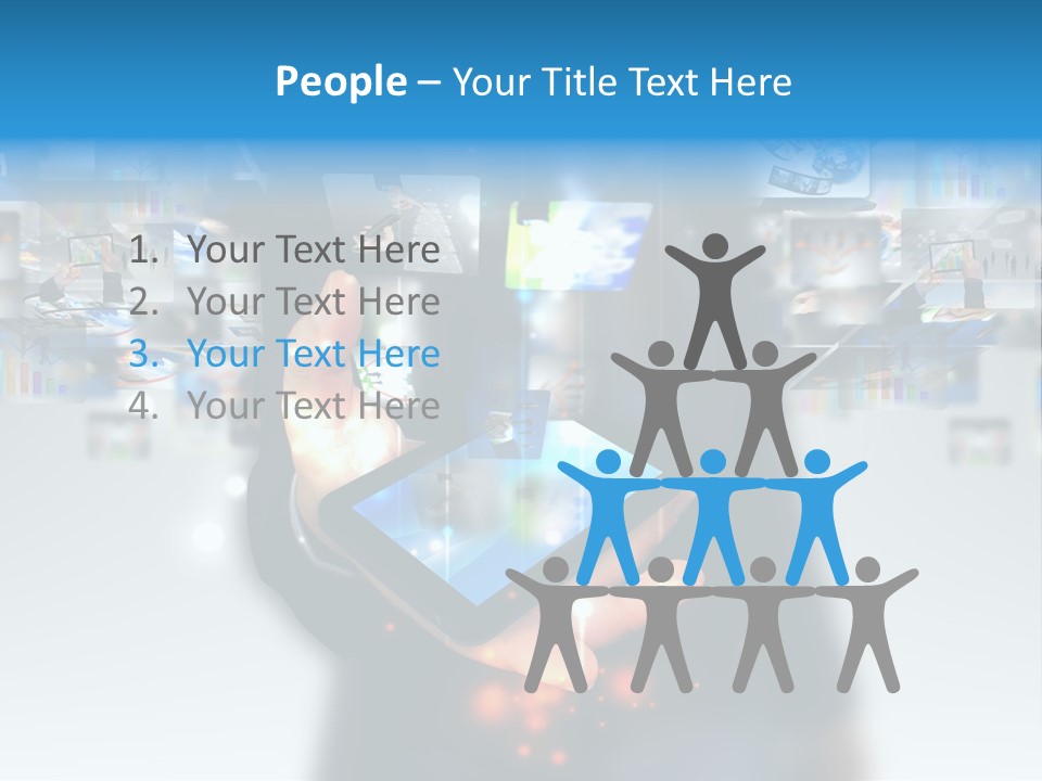 Internet Network Man PowerPoint Template