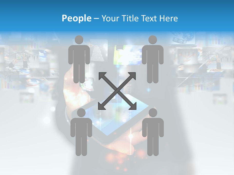 Internet Network Man PowerPoint Template