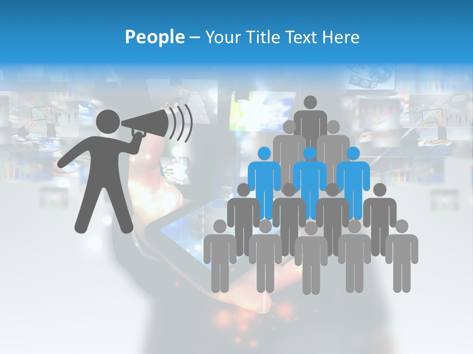 Internet Network Man PowerPoint Template