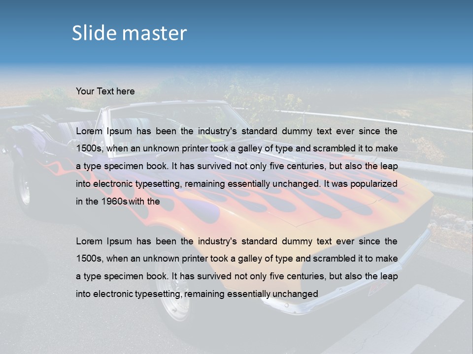 Car Show Old Timer Motor PowerPoint Template