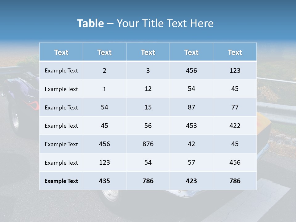 Car Show Old Timer Motor PowerPoint Template