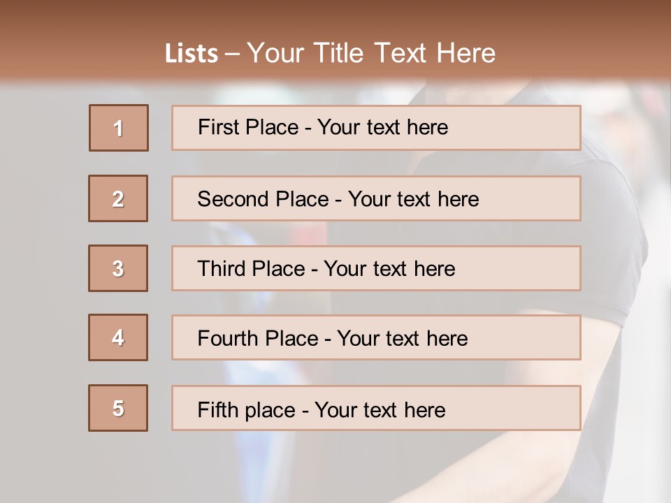 Driver Male Automobile PowerPoint Template