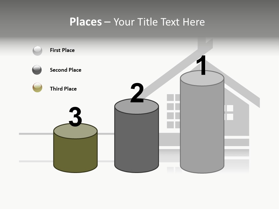 A Black And White House On A White Background PowerPoint Template