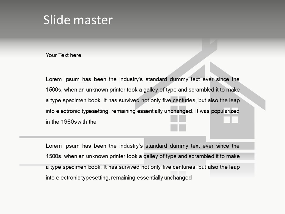 A Black And White House On A White Background PowerPoint Template