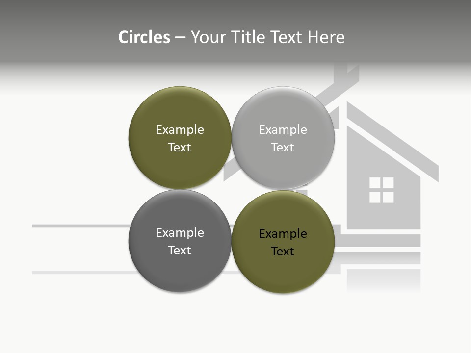 A Black And White House On A White Background PowerPoint Template