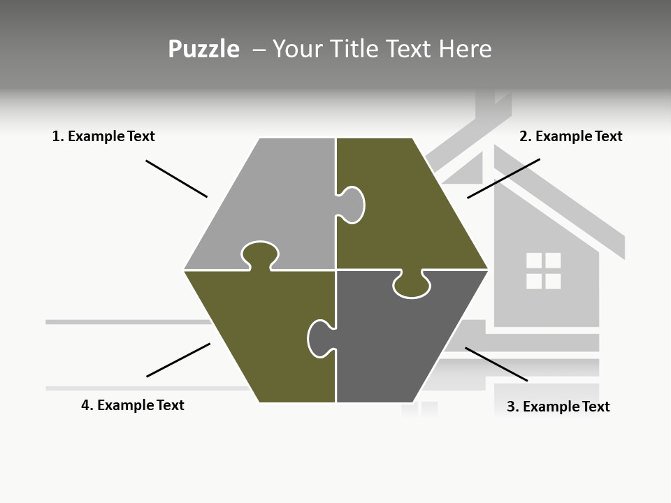 A Black And White House On A White Background PowerPoint Template