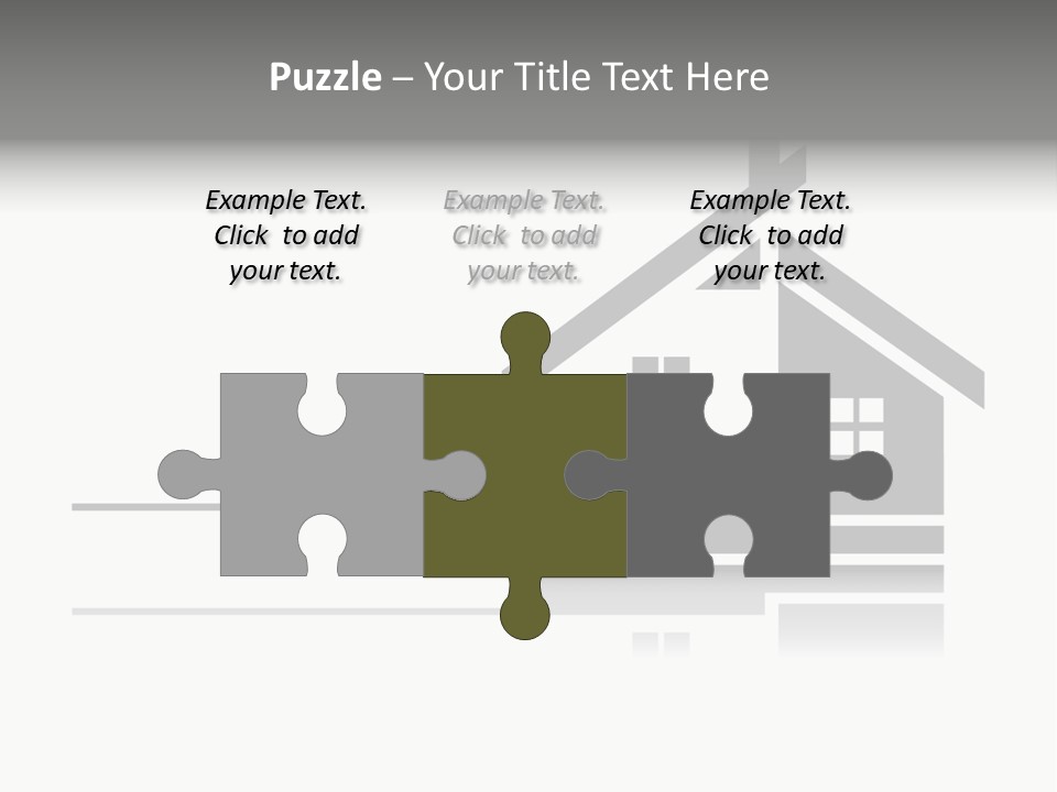 A Black And White House On A White Background PowerPoint Template