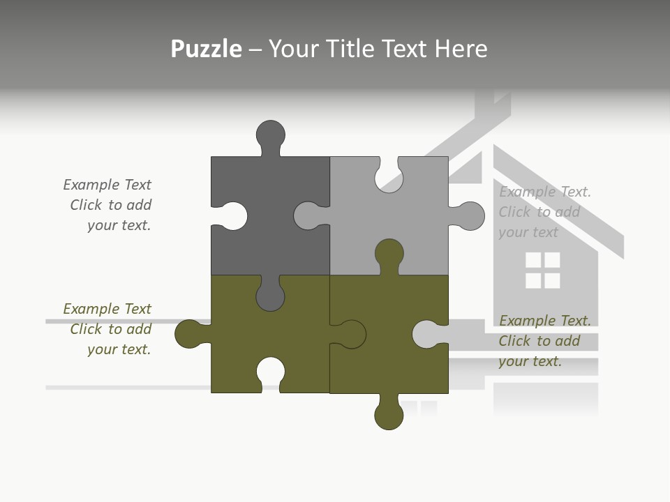 A Black And White House On A White Background PowerPoint Template