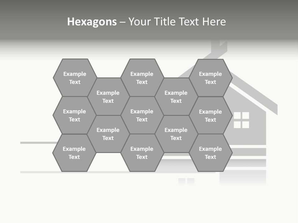 A Black And White House On A White Background PowerPoint Template