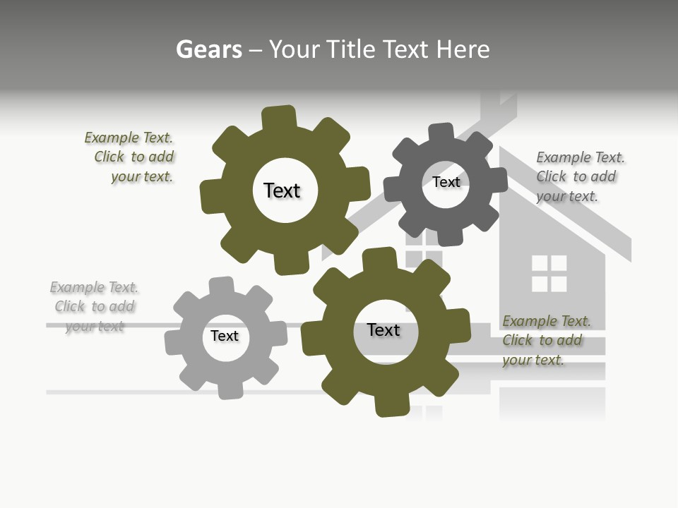 A Black And White House On A White Background PowerPoint Template