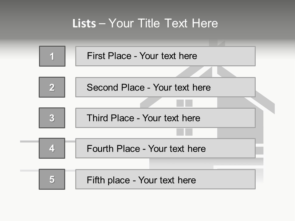 A Black And White House On A White Background PowerPoint Template