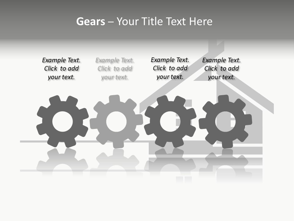 A Black And White House On A White Background PowerPoint Template