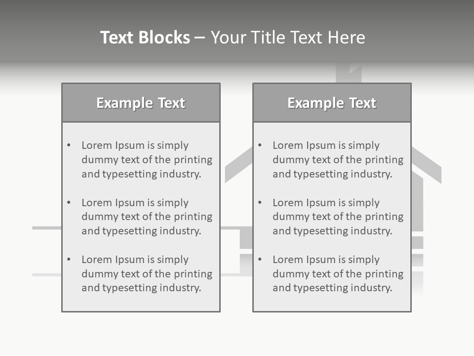 A Black And White House On A White Background PowerPoint Template