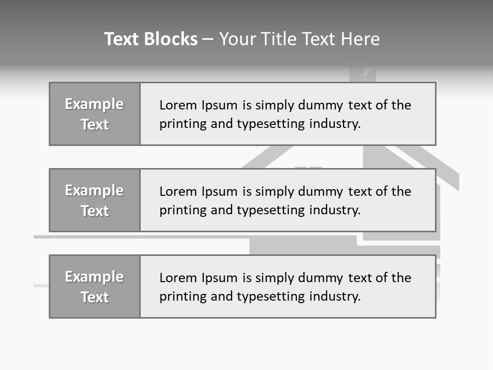 A Black And White House On A White Background PowerPoint Template