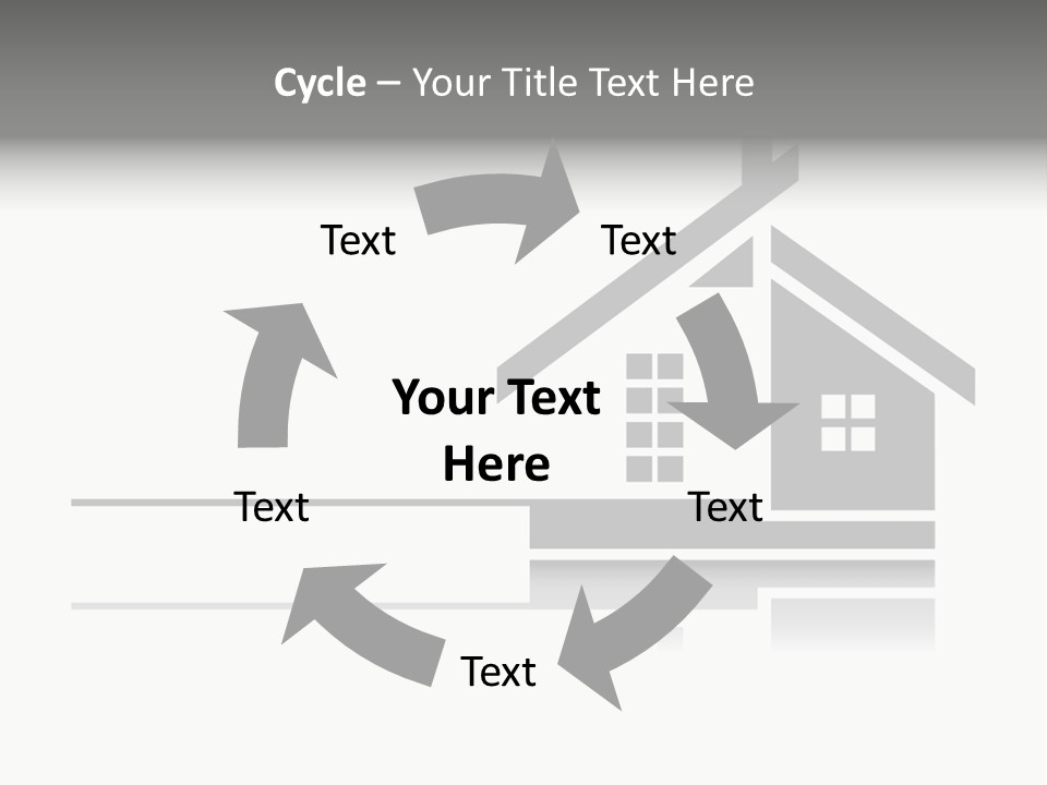 A Black And White House On A White Background PowerPoint Template