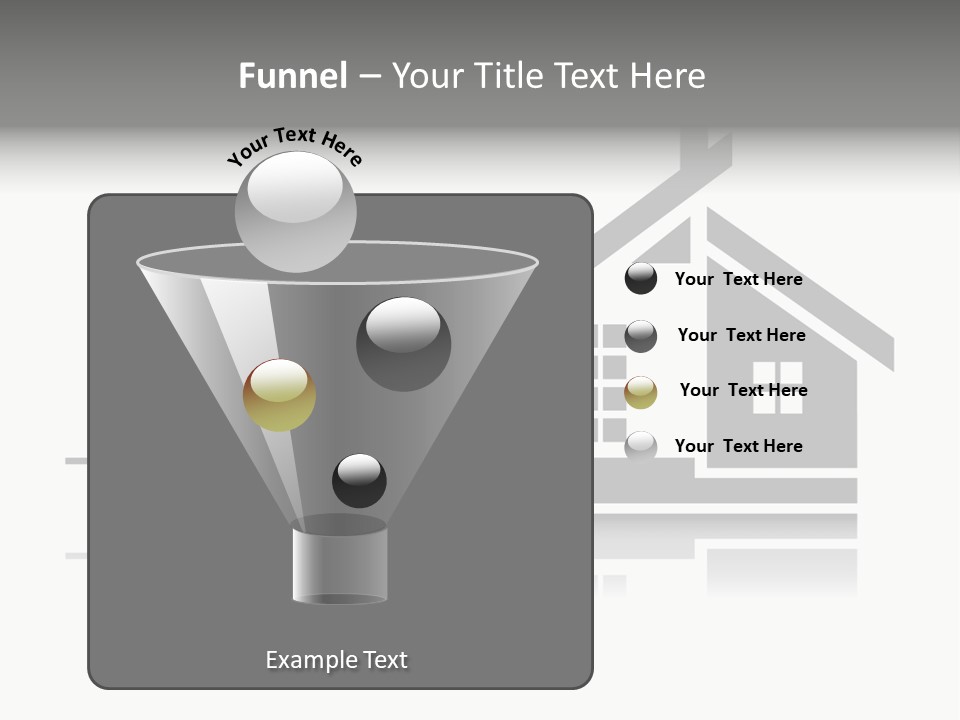 A Black And White House On A White Background PowerPoint Template