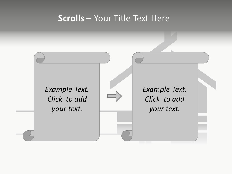 A Black And White House On A White Background PowerPoint Template
