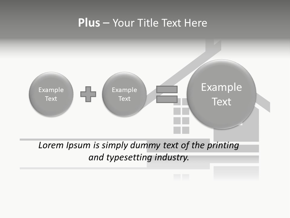 A Black And White House On A White Background PowerPoint Template