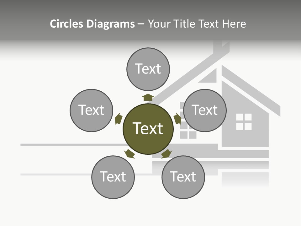 A Black And White House On A White Background PowerPoint Template