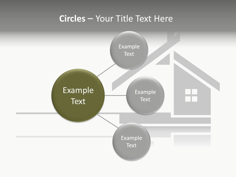 A Black And White House On A White Background PowerPoint Template
