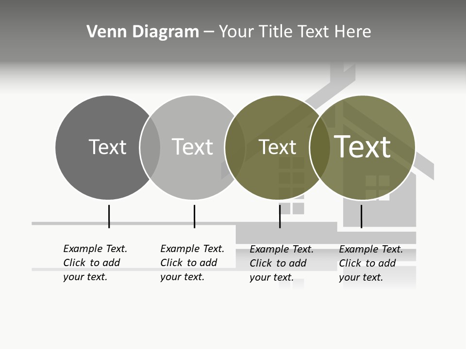 A Black And White House On A White Background PowerPoint Template